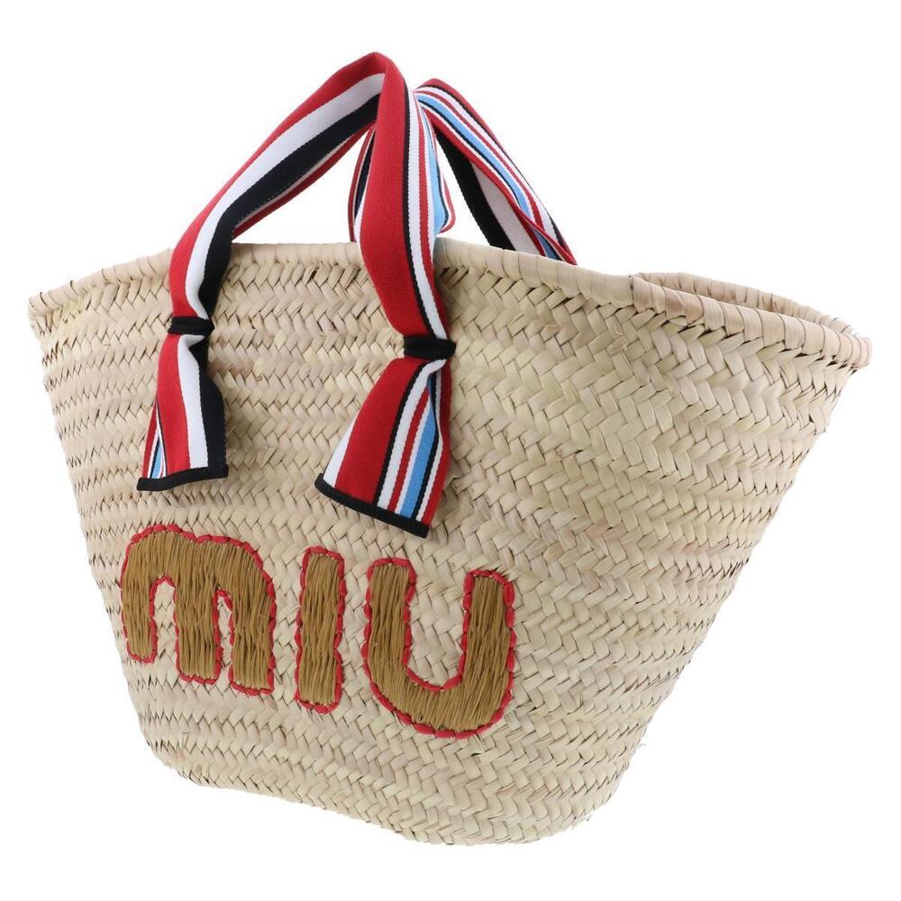 Miu Miu Basket Raffia Handbag